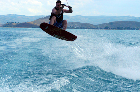 Curtis J. Morley Getting sweet air Wakeboarding