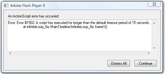 ActionScript Error 1502