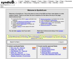 Syndic8 RSS Filter Tool