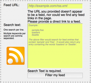 Feedsifter RSS Filter Tool