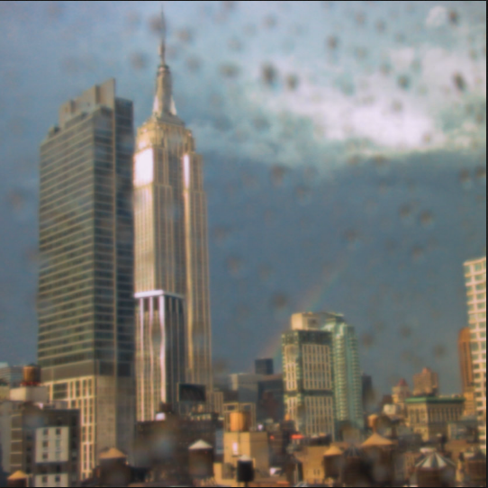 Lytro Camera Empire State Building Through rainy window